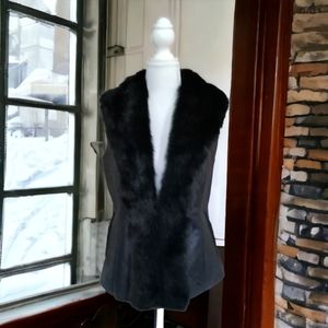 NWT White House Black Market Faux Fur Vest